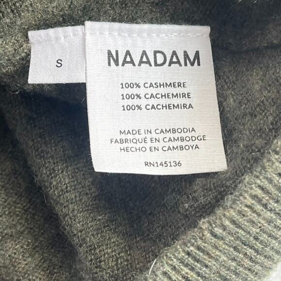 Naadam Women's Size S The Original Crewneck Cashmere Sweater In Green - Picture 5 of 8